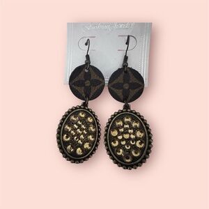 Upcycled LV Dangle Earrings